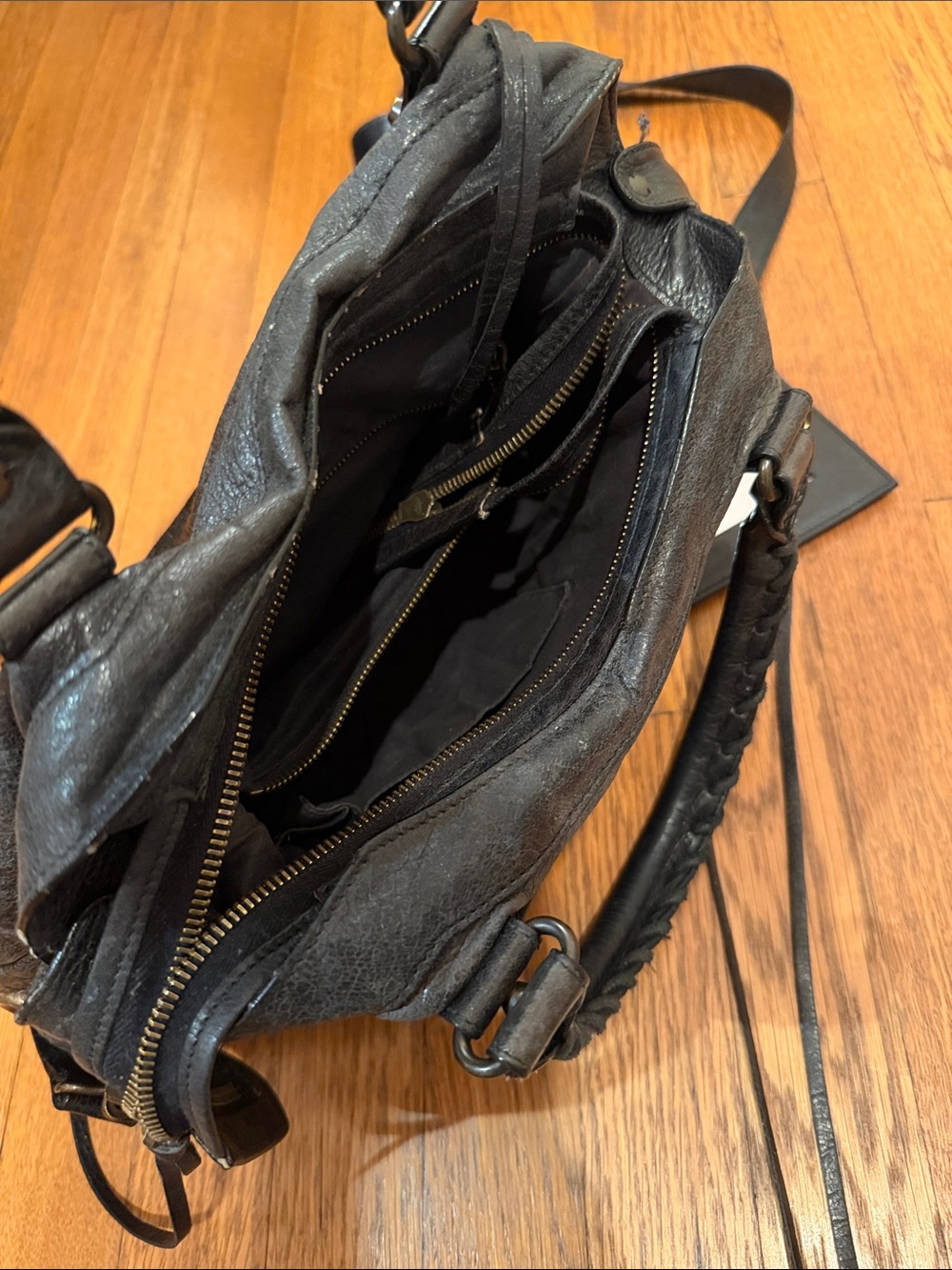 Balenciaga 100% authentic Black Town City Bag with crossbody strap & mirror - Picture 10 of 10
